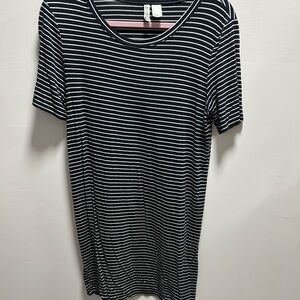 Classic Black and White Striped Women's dress